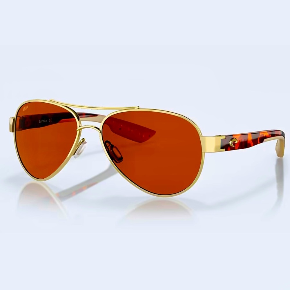 Costa Women’s Loreto Polarized-580p Aviator Sunglasses AUTHENTIC NIB